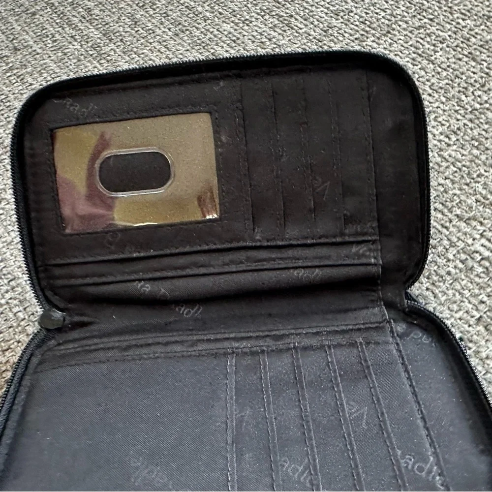 Vera Bradley Black Quilted Flap Wallet - Picture 7 of 8